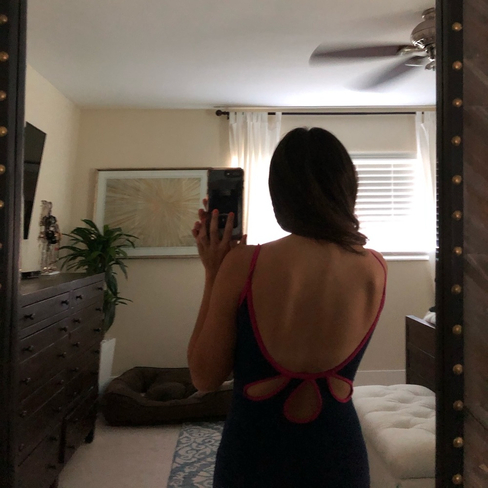 blue leotard